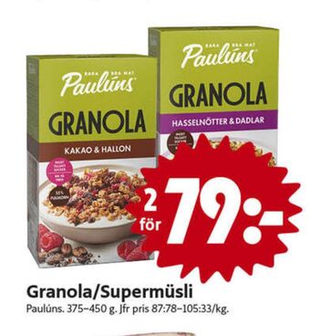 ICA Nära Paulùns granola erbjuda