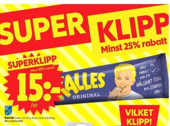 ICA Supermarket Kalles kaviar erbjuda
