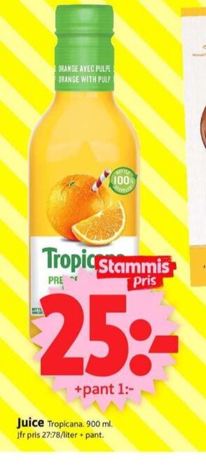 ICA Supermarket Tropicana juice erbjuda