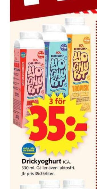 ICA Supermarket Ica drickyoghurt erbjuda