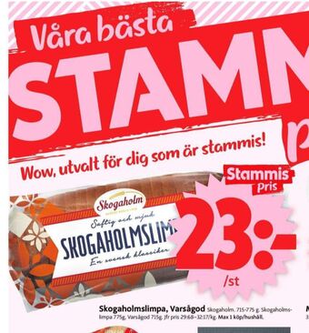 ICA Supermarket Skogaholmslimpa erbjuda