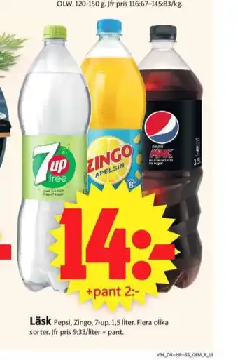 ICA Supermarket 7-up free läskedryck erbjuda