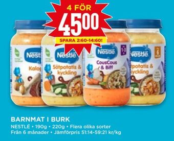 Willys Hemma Nestlé barnmat erbjuda