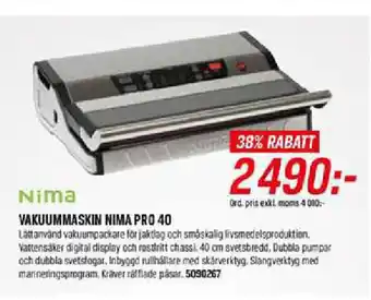 Vakuummaskin Nima Pro 40