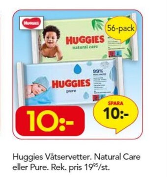 Bo Ohlsson Huggies Våtservetter. Natural Care eller Pure erbjuda