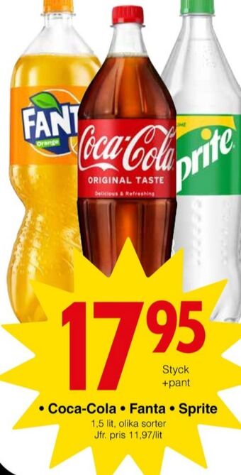 Matöppet Coca cola läskedryck erbjuda