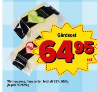 Östenssons Wernerssons gårdsost erbjuda