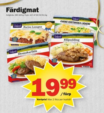 Pekås Dafgårds färdigrätter erbjuda