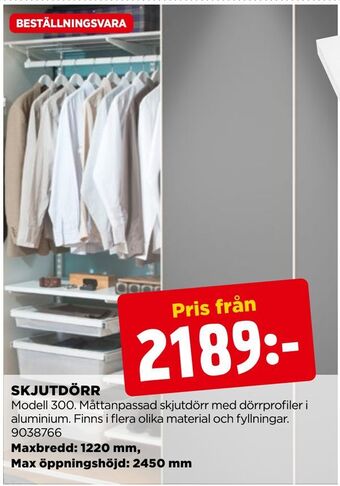 Jem&Fix Skjutdörr erbjuda