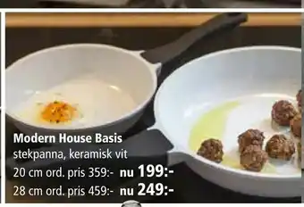 Kitch'n Modern House Basis stekpanna, keramisk vit erbjuda