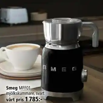 Kitch'n Smeg MFF01 mjölkskummare, svart erbjuda