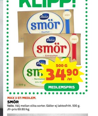 Coop Extra Smör erbjuda