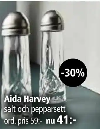 Kitch'n Aida Harvey salt och pepparsett erbjuda