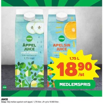 Coop Daglivs Juice erbjuda