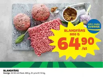 Coop Daglivs Blandfärs 800 g erbjuda