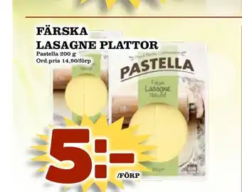 Färska lasagne plattor