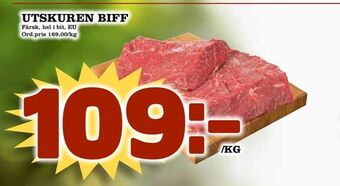 Din Mat Utskuren biff erbjuda