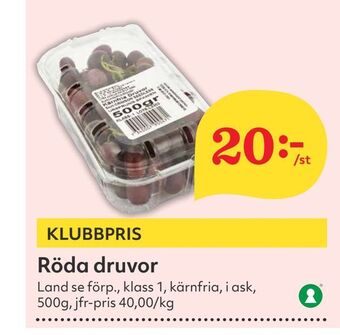 Hemköp Röda druvor erbjuda