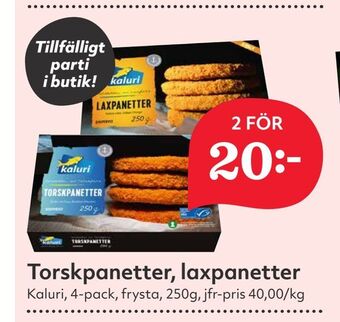 Hemköp Torskpanetter, laxpanetter erbjuda