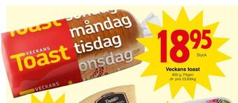 Matöppet Veckans toast erbjuda