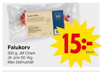 Matöppet Falukorv erbjuda