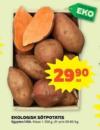 Stora Coop Ekologisk sötpotatis erbjuda