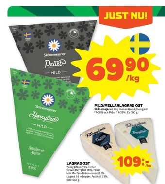 Coop Forum Mild/mellanlagrad ost erbjuda