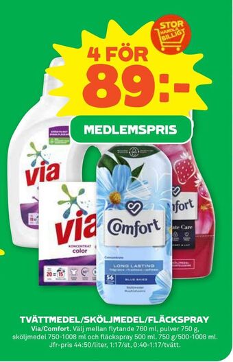 Coop Forum Tvättmedel/sköljmedel/fläckspray erbjuda