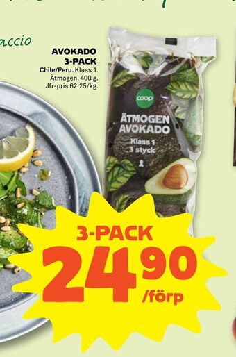 Coop Forum Avokado 3-pack erbjuda