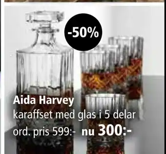 Kitch'n Aida Harvey karaffset med glas erbjuda