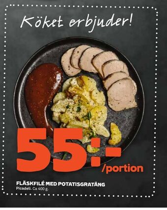 Stora Coop Fläskfilé med potatisgratäng erbjuda