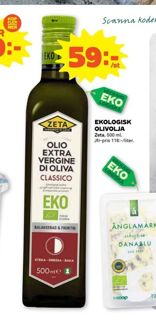 Stora Coop Ekologisk olivolja erbjuda