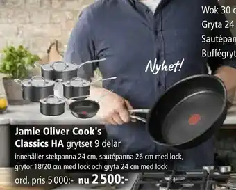 Kitch'n Jamie Oliver Cook's Classics HA grytset 9 delar erbjuda