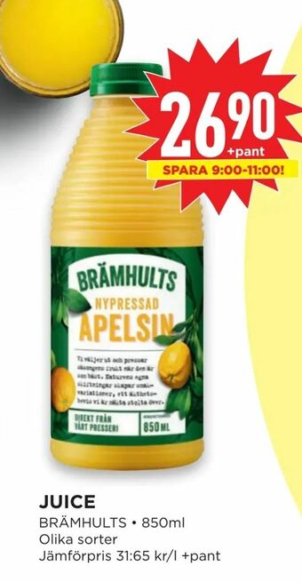 Juice Brämhults 850ml