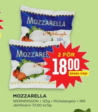 Willys Mozzarella 125g erbjuda