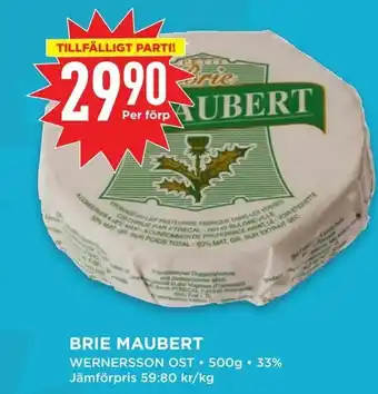 Willys Brie Maubert 500g erbjuda