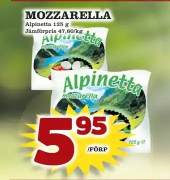 Prisma Mat Mozzarella 125g erbjuda