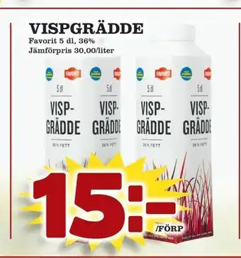 Prisma Mat Vispgrädde 5dl erbjuda