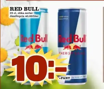 Prisma Mat Red bull 25cl erbjuda