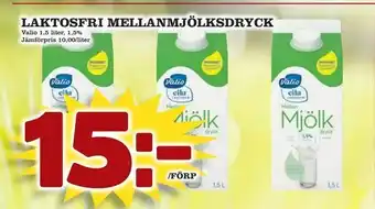 minmatbutik Laktosfri mellanmjölksdryck 1,5L erbjuda