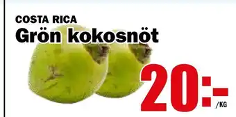 Grön kokosnöt