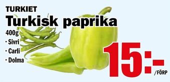 Matdax Turkisk paprika erbjuda