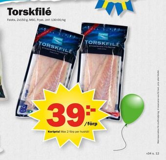 Pekås Torskfilé erbjuda