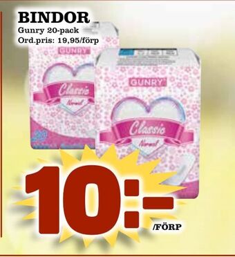 Supergrossen Bindor erbjuda