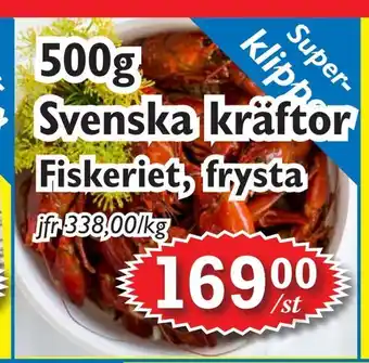 T-jarlen 500g svenska kräftor erbjuda