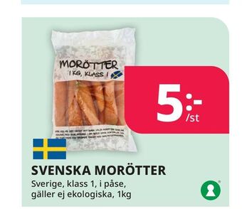 Tempo Svenska morötter erbjuda