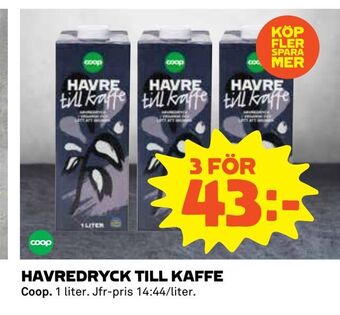 Coop Havredryck till kaffe erbjuda