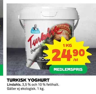 Coop Turkisk yoghurt erbjuda