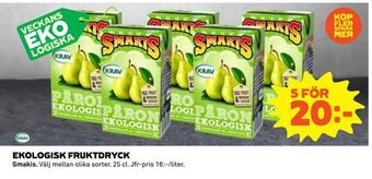 Coop Ekologisk fruktdryck erbjuda
