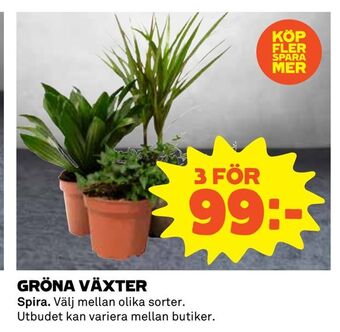 Coop Gröna växter erbjuda